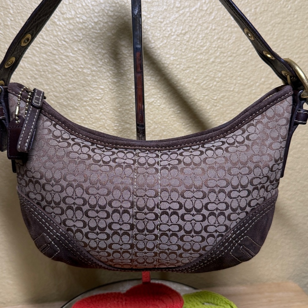 COACH Vintage Y2K Brien Signature Mini Soho Hobo Bag